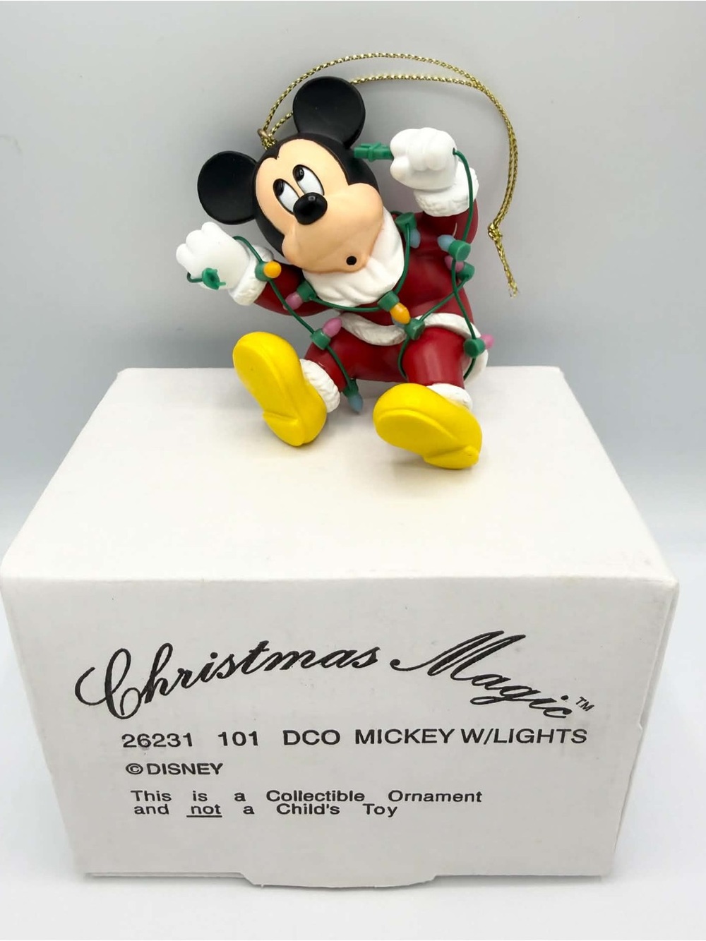 Disney MICKEY Christmas Magic Collectible Ornament w/box by Grolier #26231-101